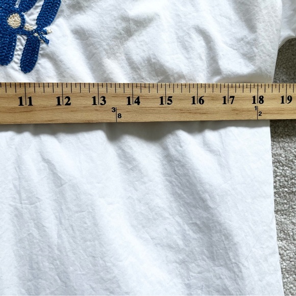 MADEWELL Embroidered Blanca Dress Size Small Boho Floral Feminine Pretty Casual - Picture 7 of 10